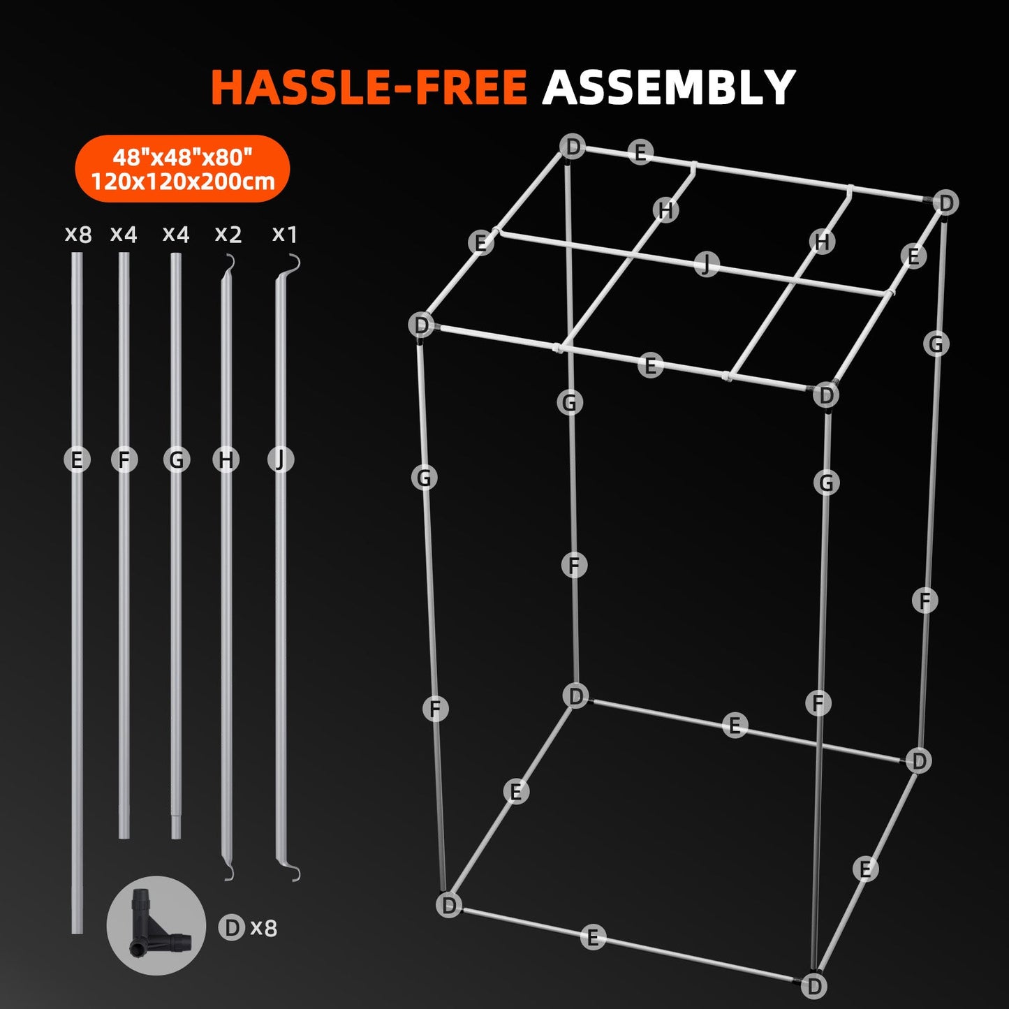Spider Farmer 4' x 4' x 6' 8" (120 x 120 x 200 cm) Indoor Grow Tent - Midwest Grow LLC