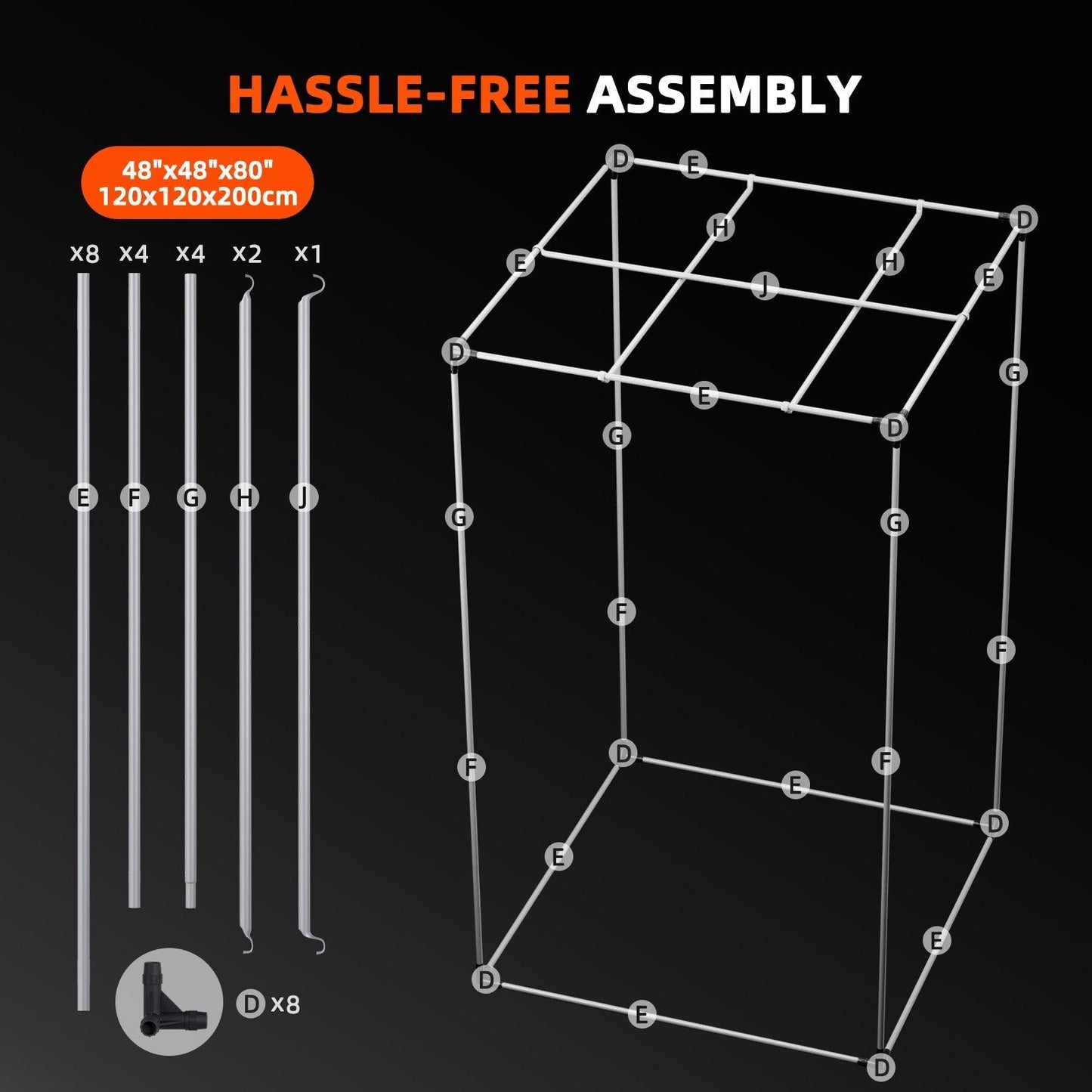 Spider Farmer 4' x 4' x 6' 8" (120 x 120 x 200 cm) Indoor Grow Tent - Midwest Grow LLC