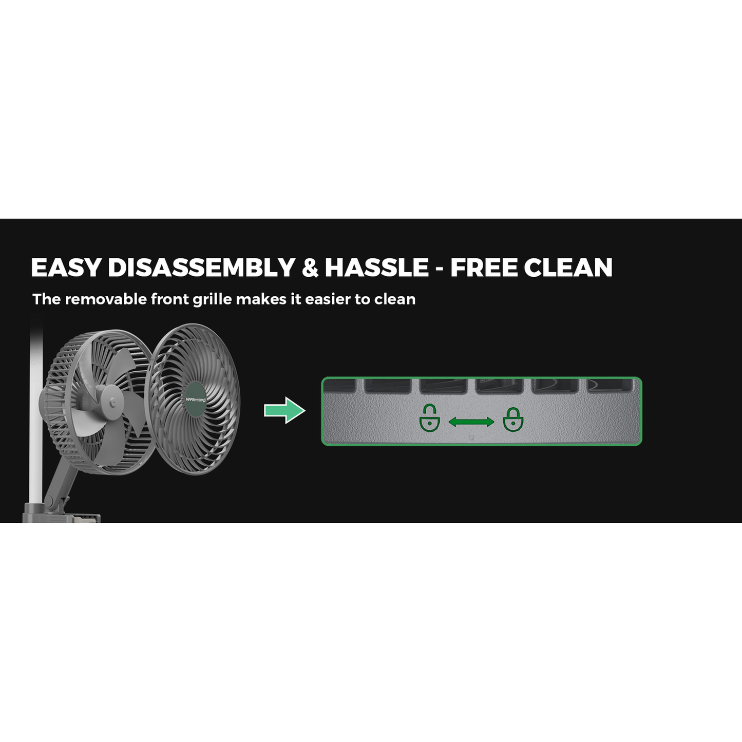 Mars Hydro 6" Auto-Oscillating Clip Fan - Midwest Grow LLC