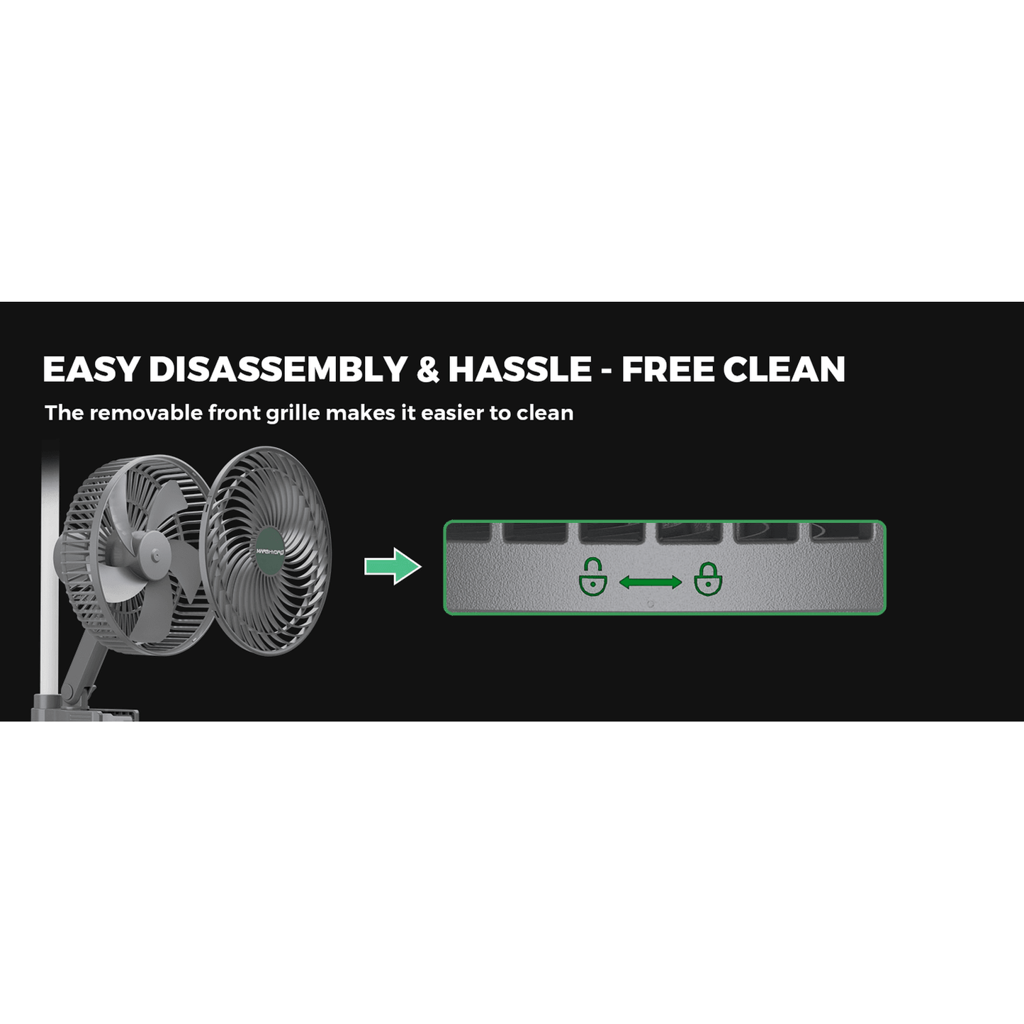 Mars Hydro 6" Auto-Oscillating Clip Fan - Midwest Grow LLC
