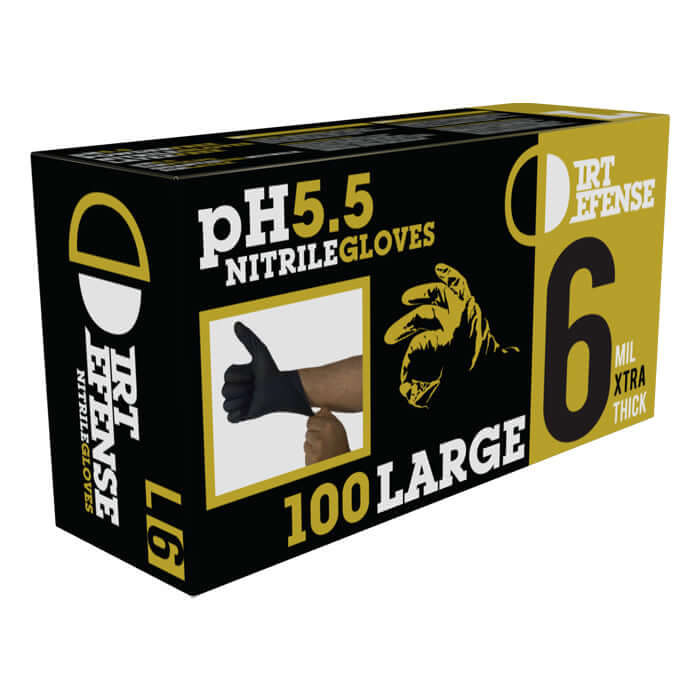 Dirt Defense 6mil Nitrile Gloves Large 100 Pack - Midwest Grow LLC