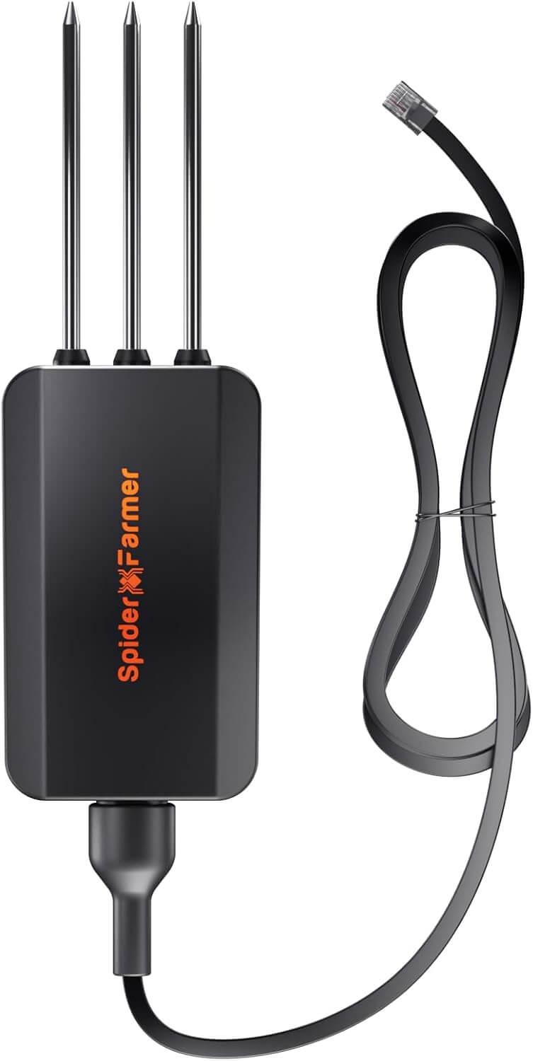 Spider Farmer GGS AC5 Power Strip 5 Outlets Kit, with 3 in 1 Soil Sensor, Temp/Humid Light Sensor and Adapter - Midwest Grow LLC