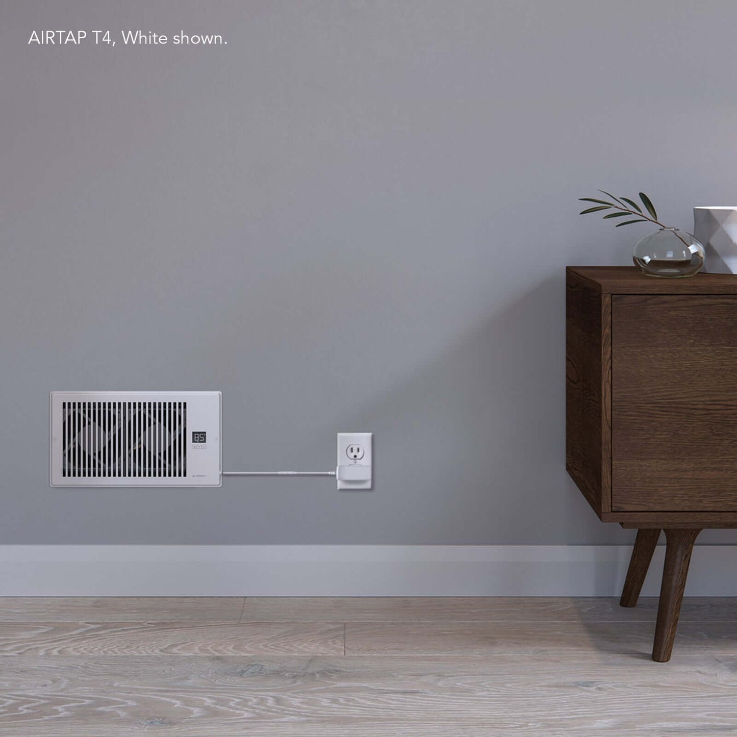 AC Infinity AIRTAP T6, Quiet Register Booster Fan System, White, for 6" x 12" Registers - Midwest Grow LLC