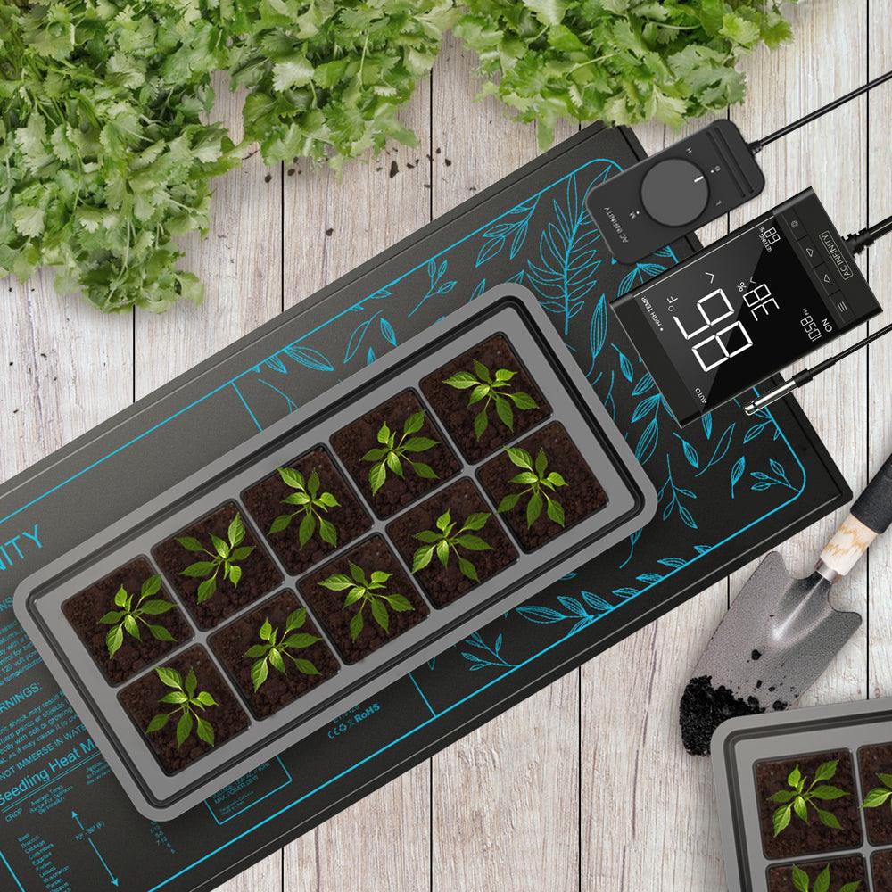 AC Infinity SUNCORE T1, Seedling Heat Mat, Digital Thermostat with Heat Controller, 3" x 20" - Midwest Grow LLC