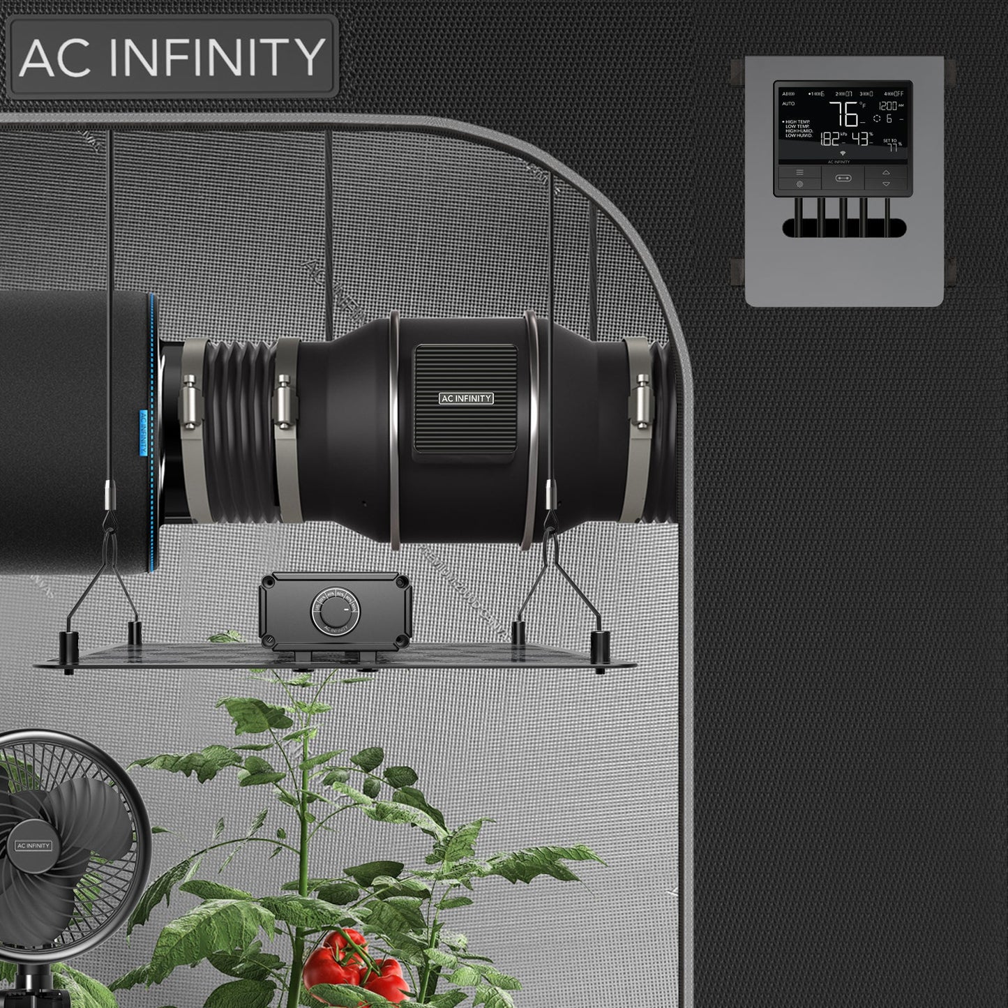 AC Infinity CONTROLLER 69 WiFi, Independent Programs for Four Devices, Dynamic Temperature, Humidity, Scheduling, Cycles, Levels Control, Data App - Midwest Grow LLC