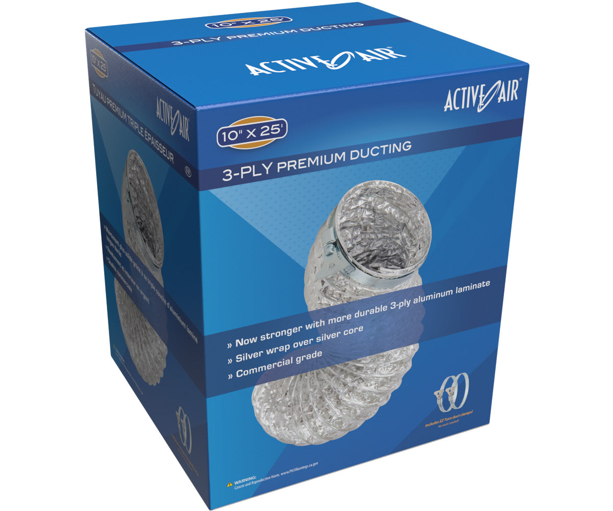 Active Air Premium Ducting, 10" x 25' - Midwest Grow LLC