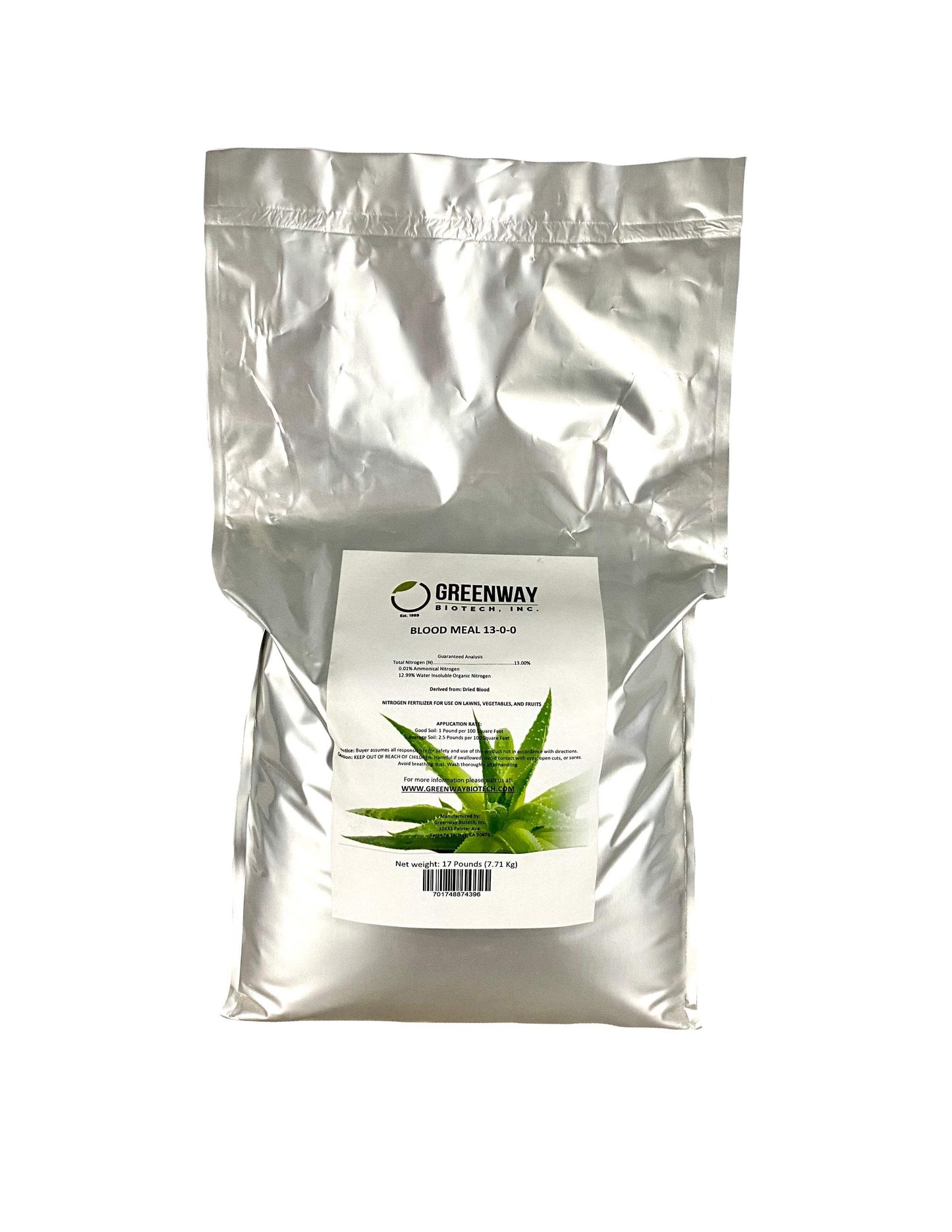Organic Blood Meal Fertilizer 13-0-0 - Midwest Grow LLC