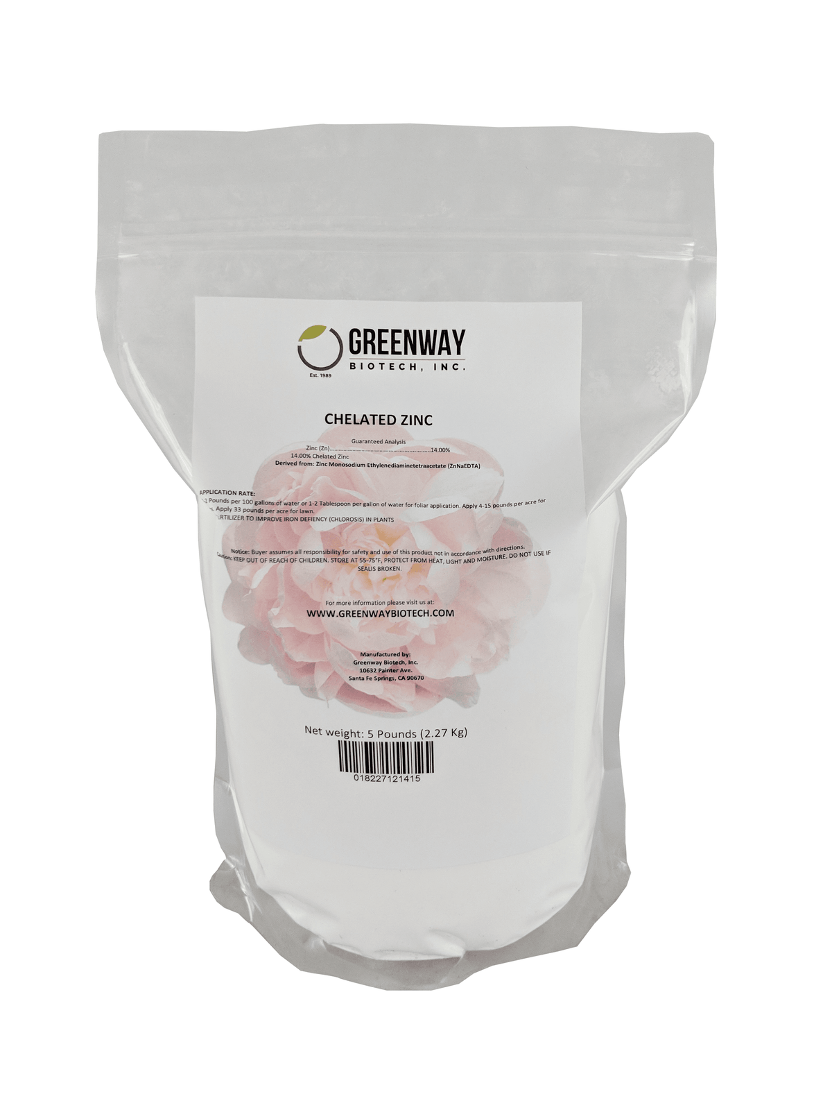 Chelated Zinc EDTA Fertilizer - Midwest Grow LLC