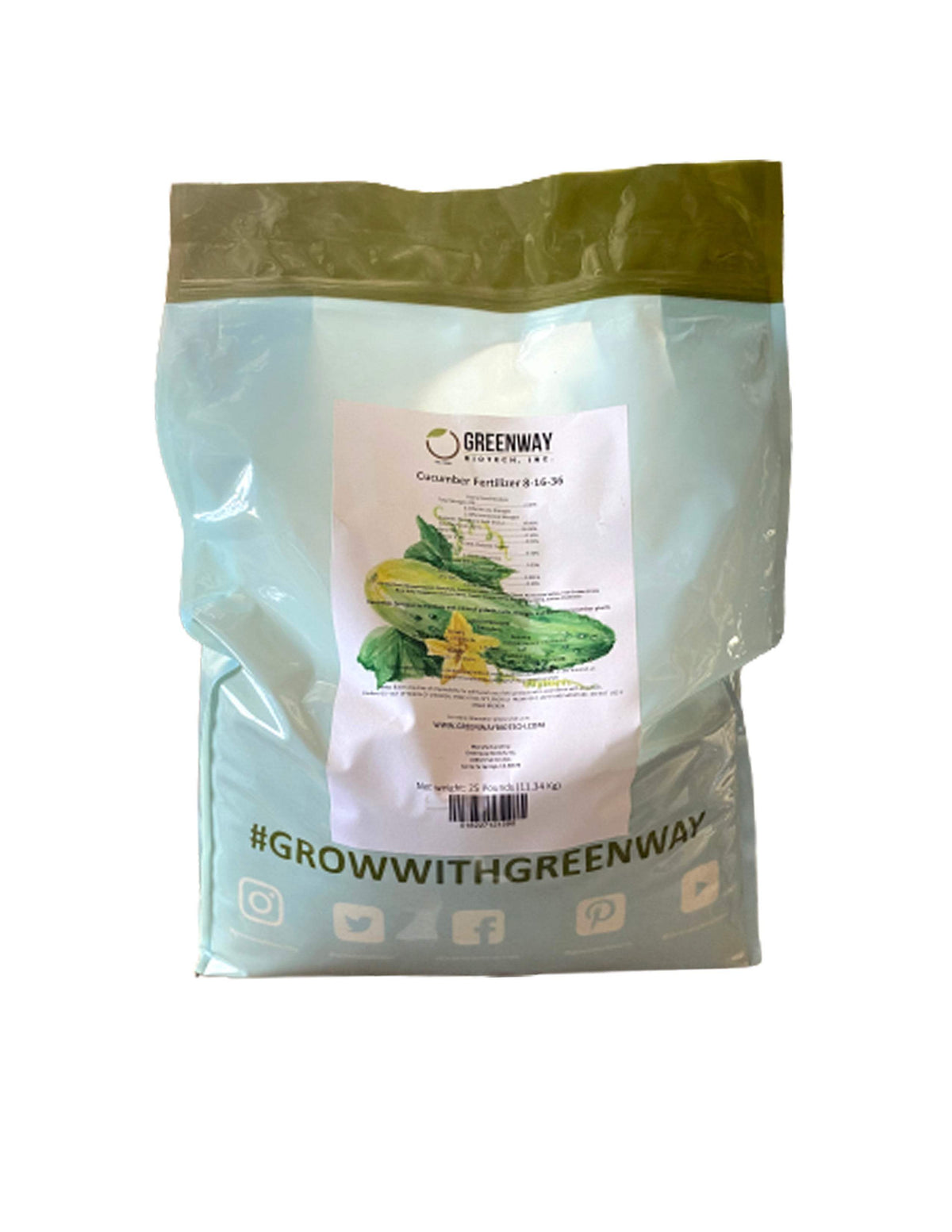 Cucumber Fertilizer 8-16-36 | Chelated Micronutrients | Hydroponics, Soil & Foliar Application - Midwest Grow LLC