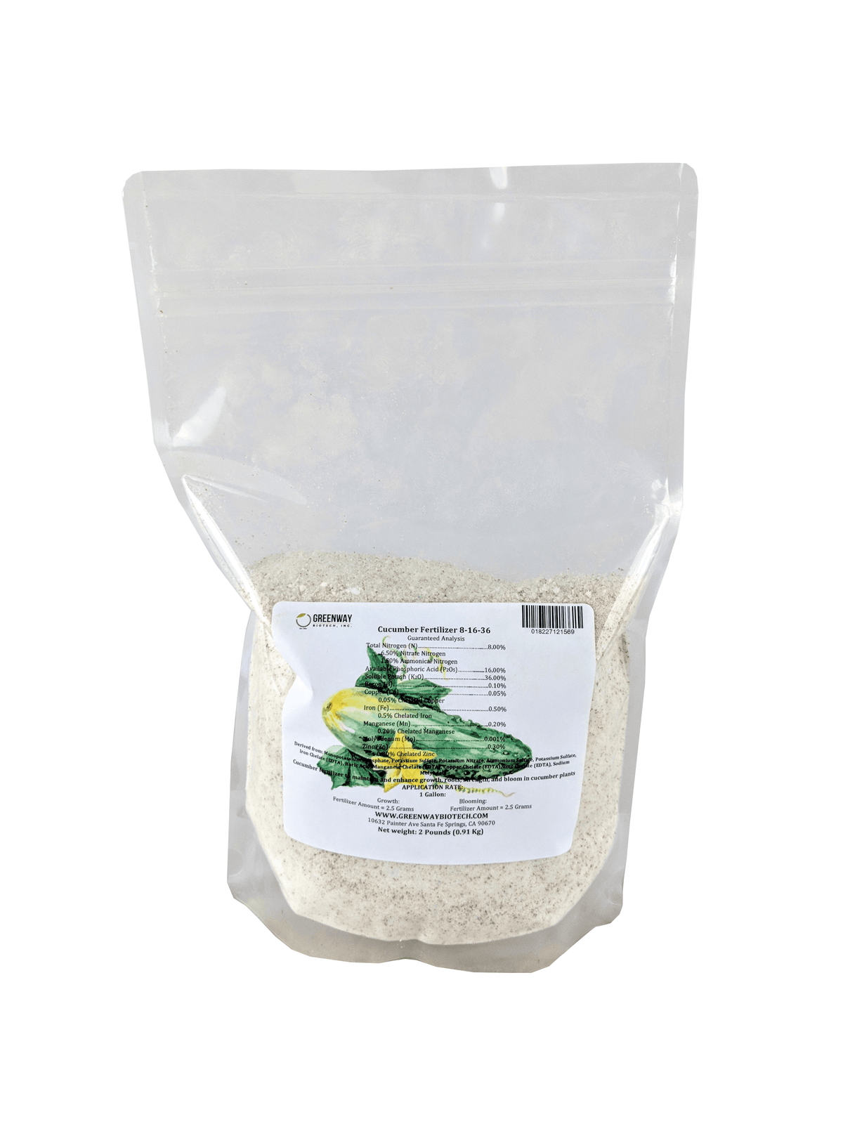 Cucumber Fertilizer 8-16-36 | Chelated Micronutrients | Hydroponics, Soil & Foliar Application - Midwest Grow LLC