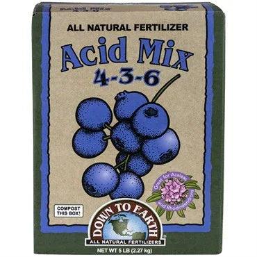 Down to Earth™ Acid Mix 4-3-6 - 5lb - For Acid Soil Loving Plants - Midwest Grow LLC
