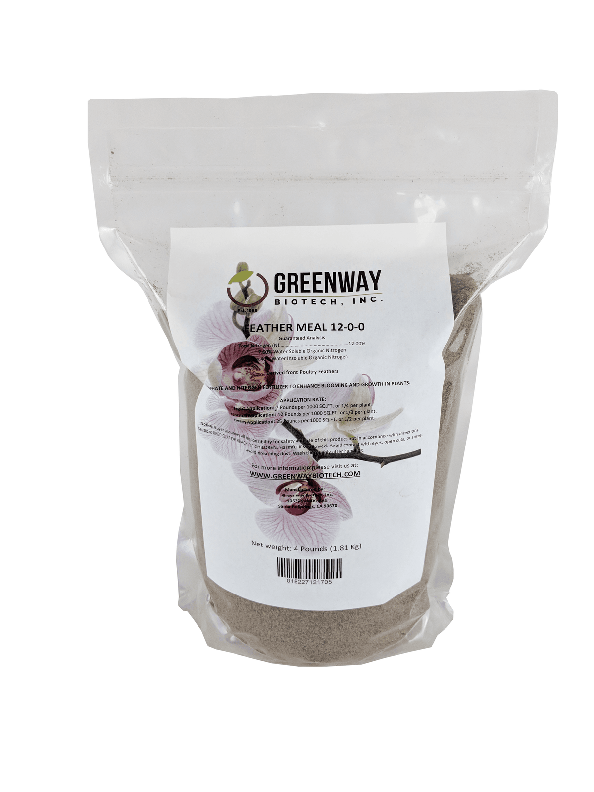 Feather Meal Fertilizer 12-0-0 - Midwest Grow LLC