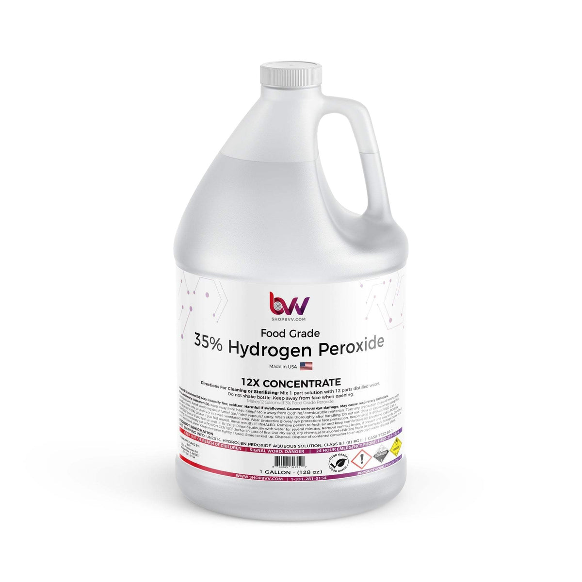 35% Food Grade Hydrogen Peroxide H2O2 (Food Grade) - 1 Gallon