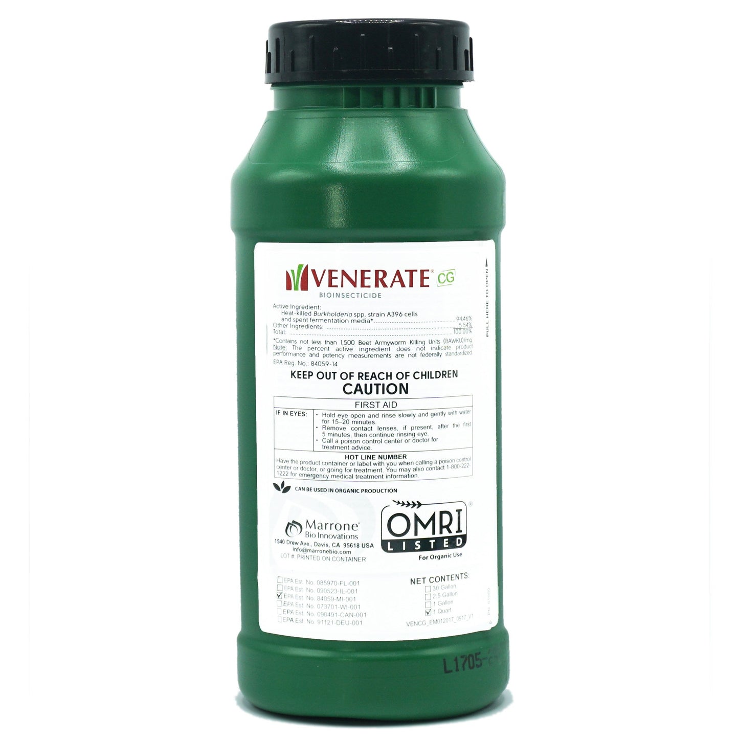 Marrone Bio Innovations Venerate CG - Midwest Grow LLC