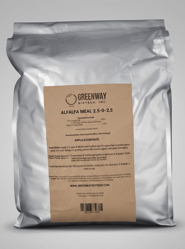 Alfalfa Meal Fertilizer 2.50-0-2.50 - Midwest Grow LLC