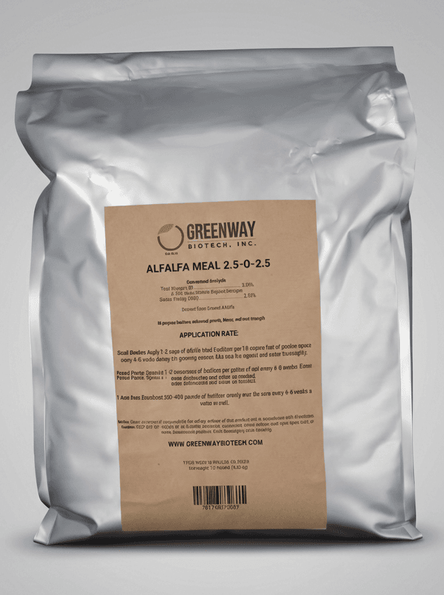 Alfalfa Meal Fertilizer 2.50-0-2.50 - Midwest Grow LLC