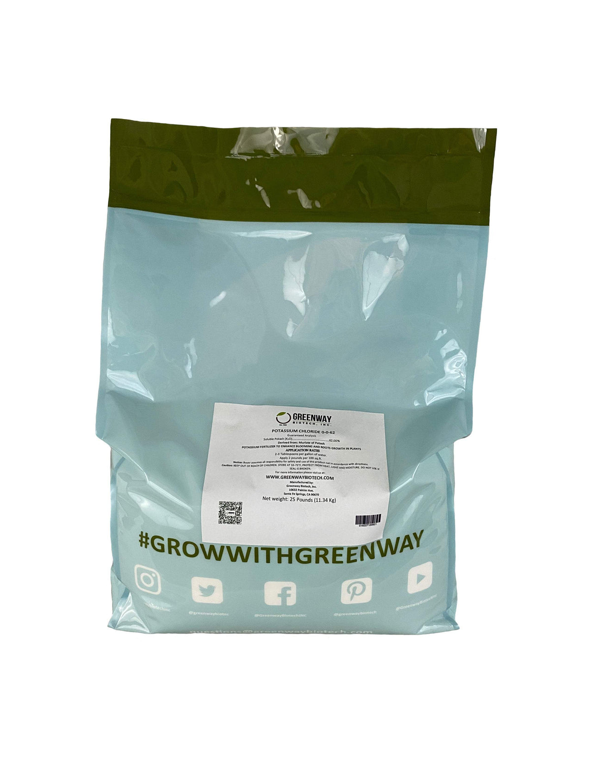 Potassium Chloride (Muriate of Potash) 0-0-62 - Midwest Grow LLC