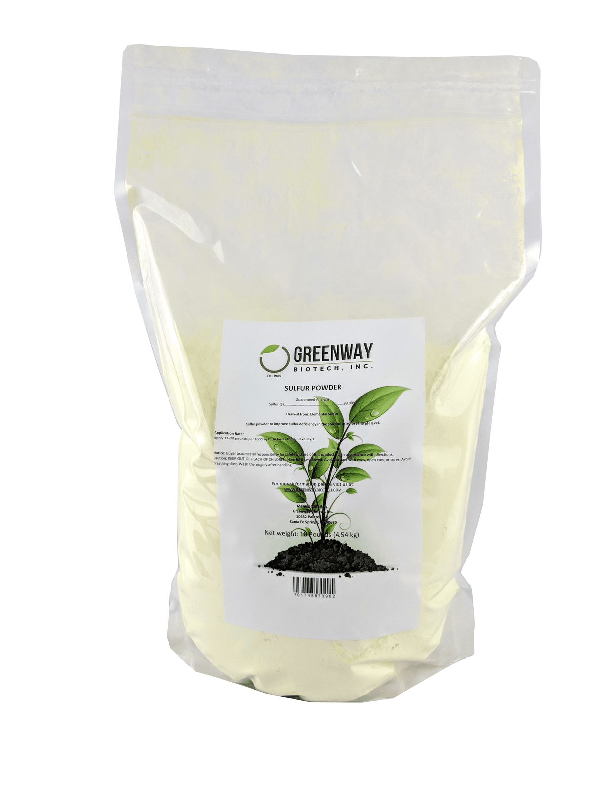 Organic Elemental Sulfur Powder - Midwest Grow LLC