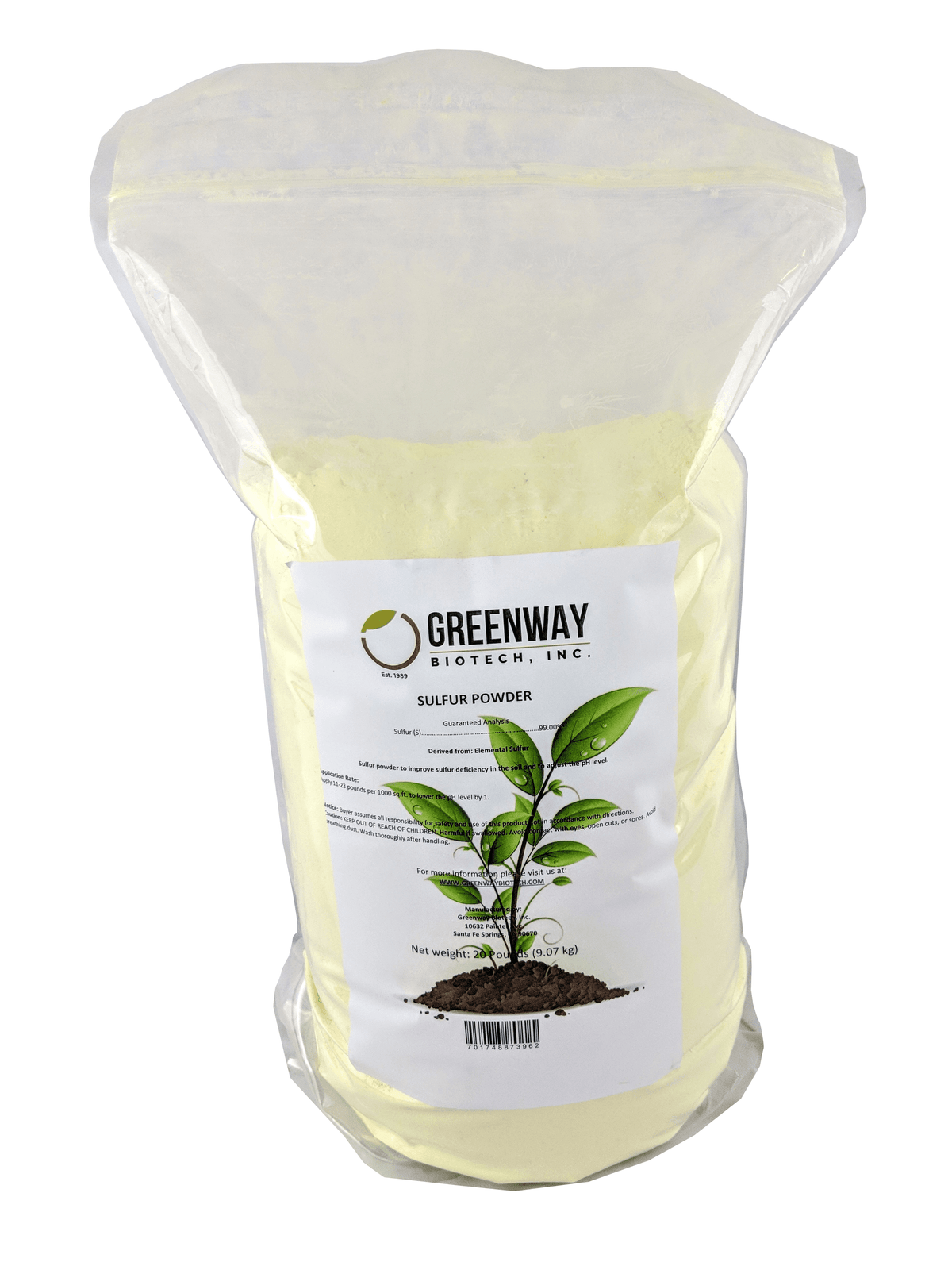 Organic Elemental Sulfur Powder - Midwest Grow LLC