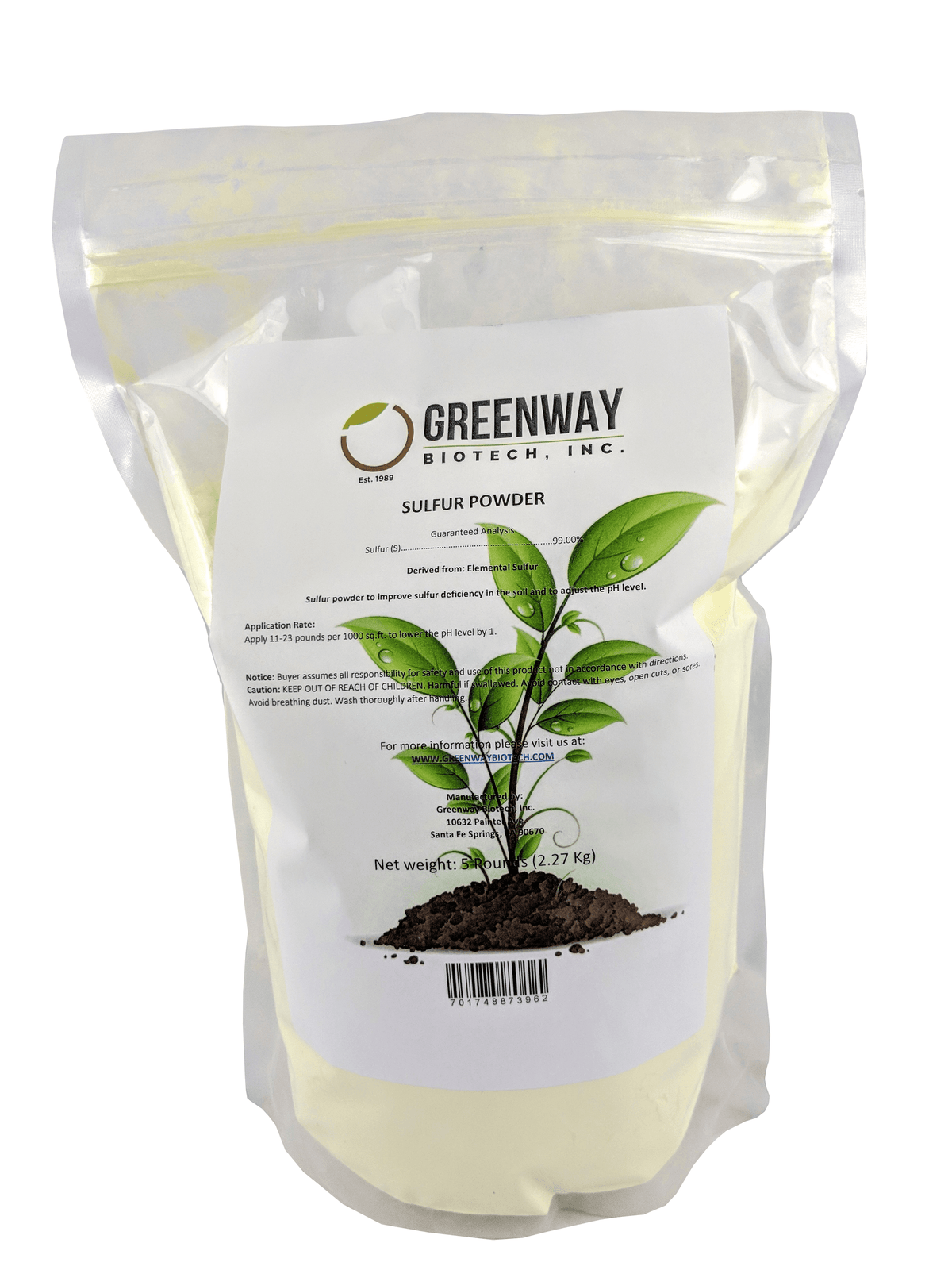 Organic Elemental Sulfur Powder - Midwest Grow LLC