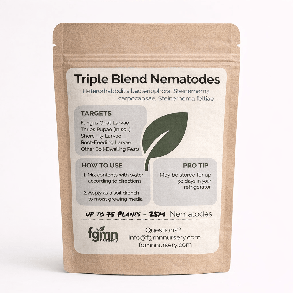 Triple Blend Nematodes for Broad-Spectrum Soil Pest Control - Midwest Grow LLC