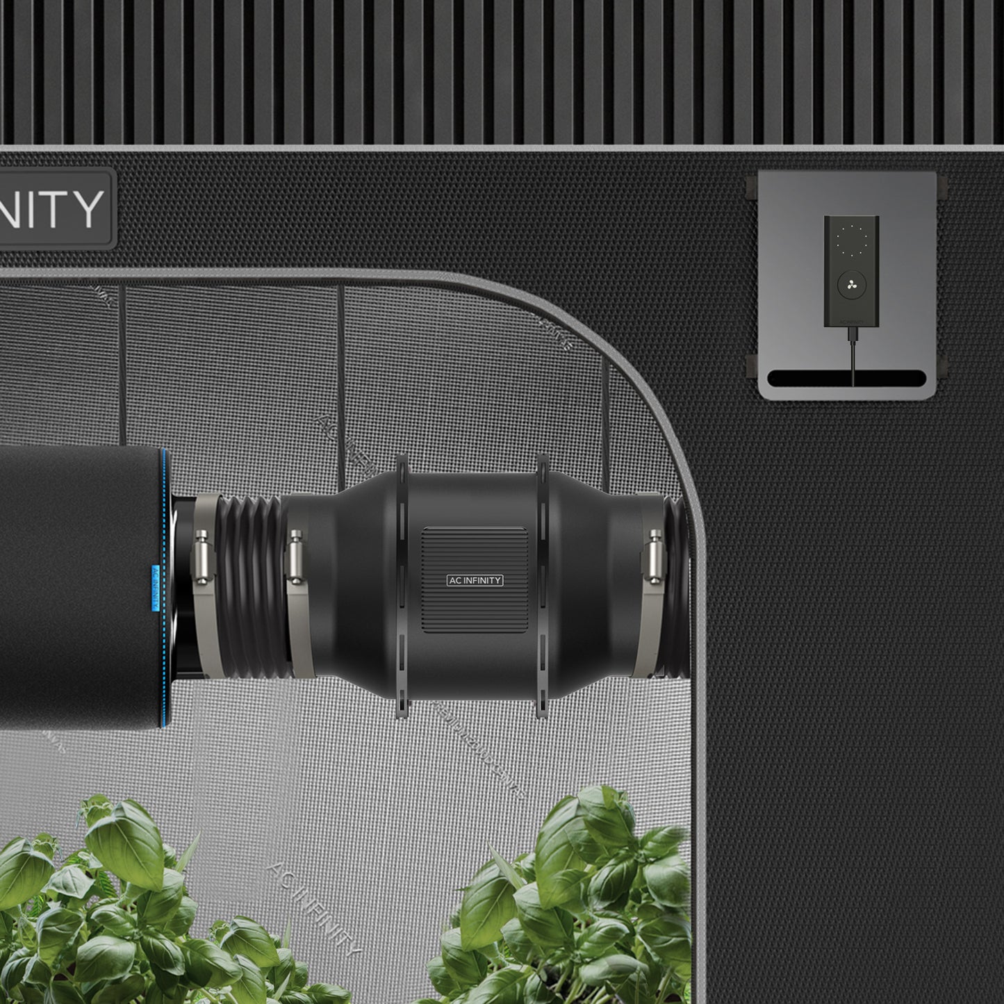 AC Infinity CLOUDLINE PRO S4, Quiet Inline Duct Fan System with Speed Controller, 4-Inch