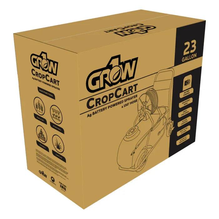 GROW1 CropCart 23 Gallon Battery Powered Ag Cart Sprayer 150ft Hose - Midwest Grow LLC