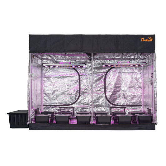 5′x9′ Hydroponic Grow Tent System w/ 12 site Bubble Flow Buckets