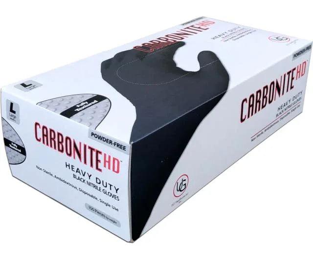 Grabber Carbonite HD Black Nitrile Gloves Box of 100 - Midwest Grow LLC