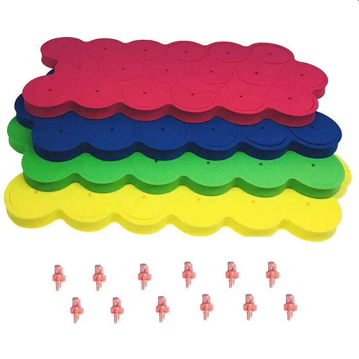 1.625'' Neoprene Replacement - 72pcs per bag (green, yellow, blue and red) + 12pcs sprayers - Midwest Grow LLC