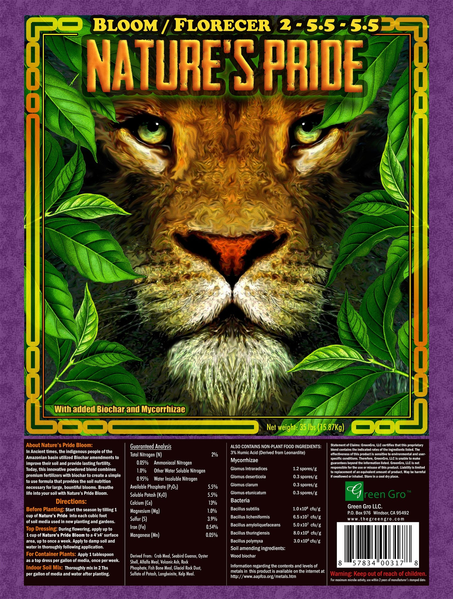 Pride Lands Bloom Fertilizer, 35 lbs