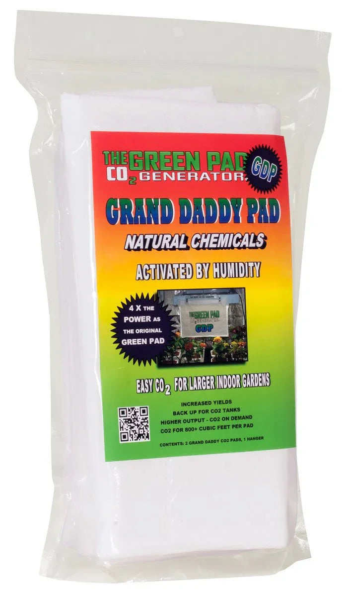 Green Pad Grand Daddy Pad CO2 Generator, pack of 2 pads w/1 hanger - Midwest Grow LLC