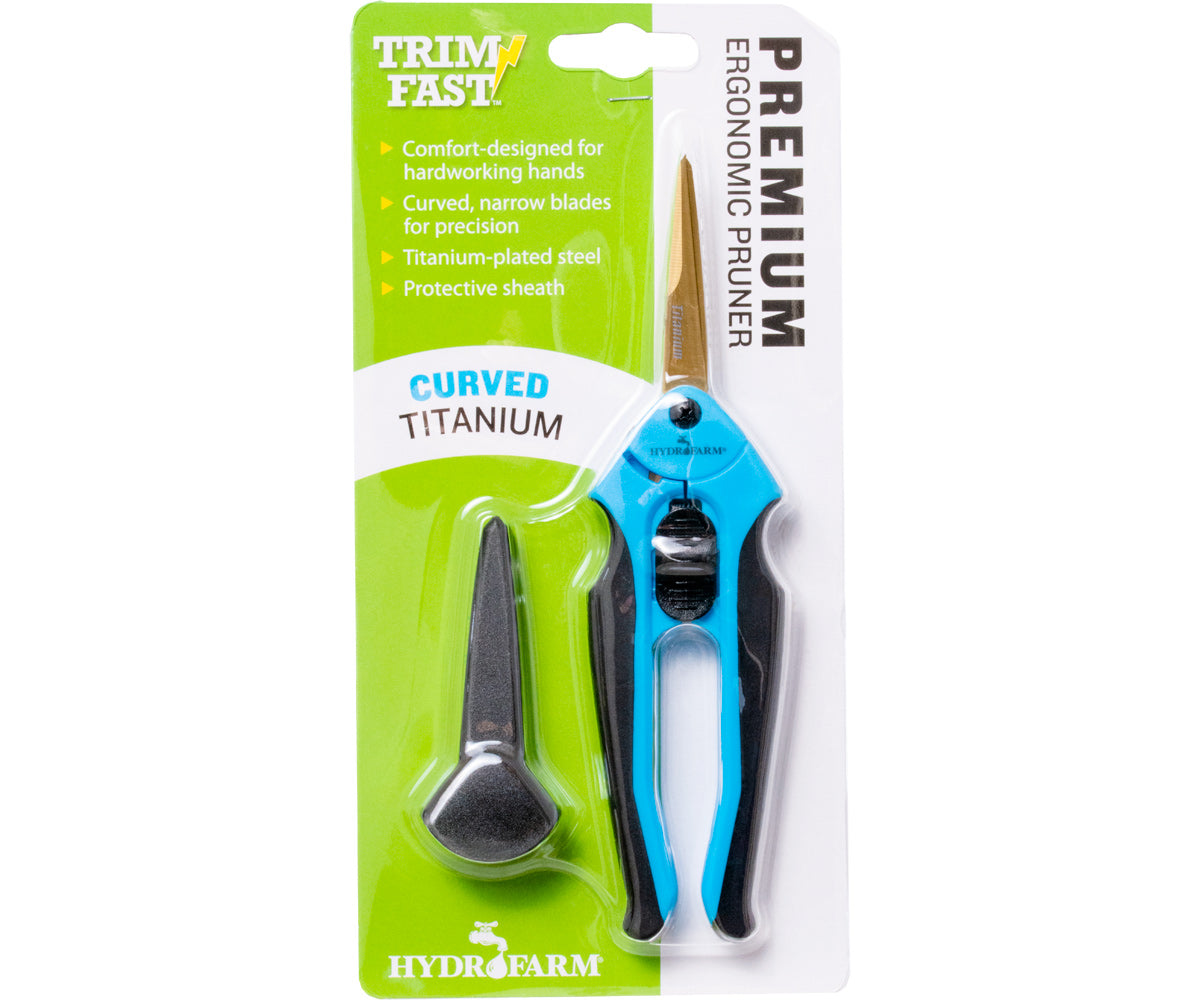 Hydrofarm Premium Ergonomic Curved Titanium Blade Pruner