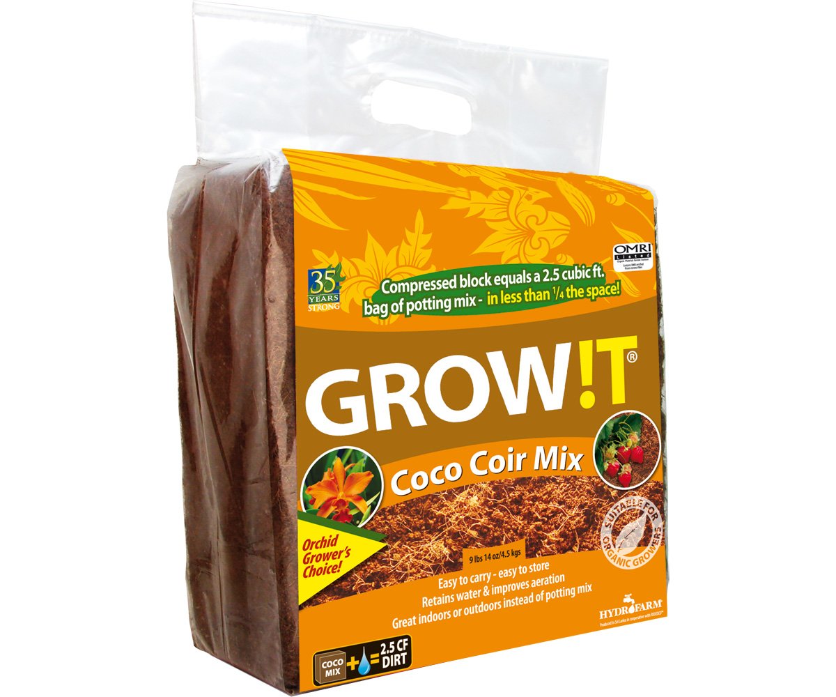 GROW!T Organic Coco Coir Mix, Block