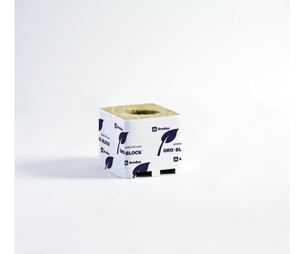 Grodan Gro Block Improved GR4 Small 3" w/Hole 3" x 3" x 2.6"