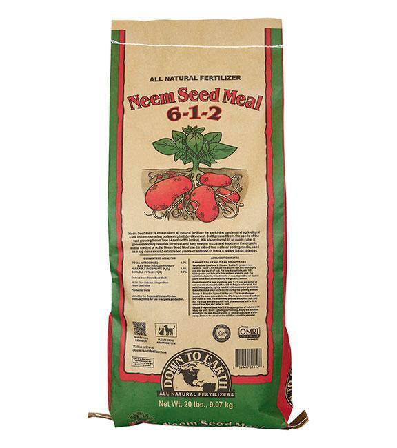 Down to Earth Neem Seed Meal 6-1-2 20lb - Midwest Grow LLC