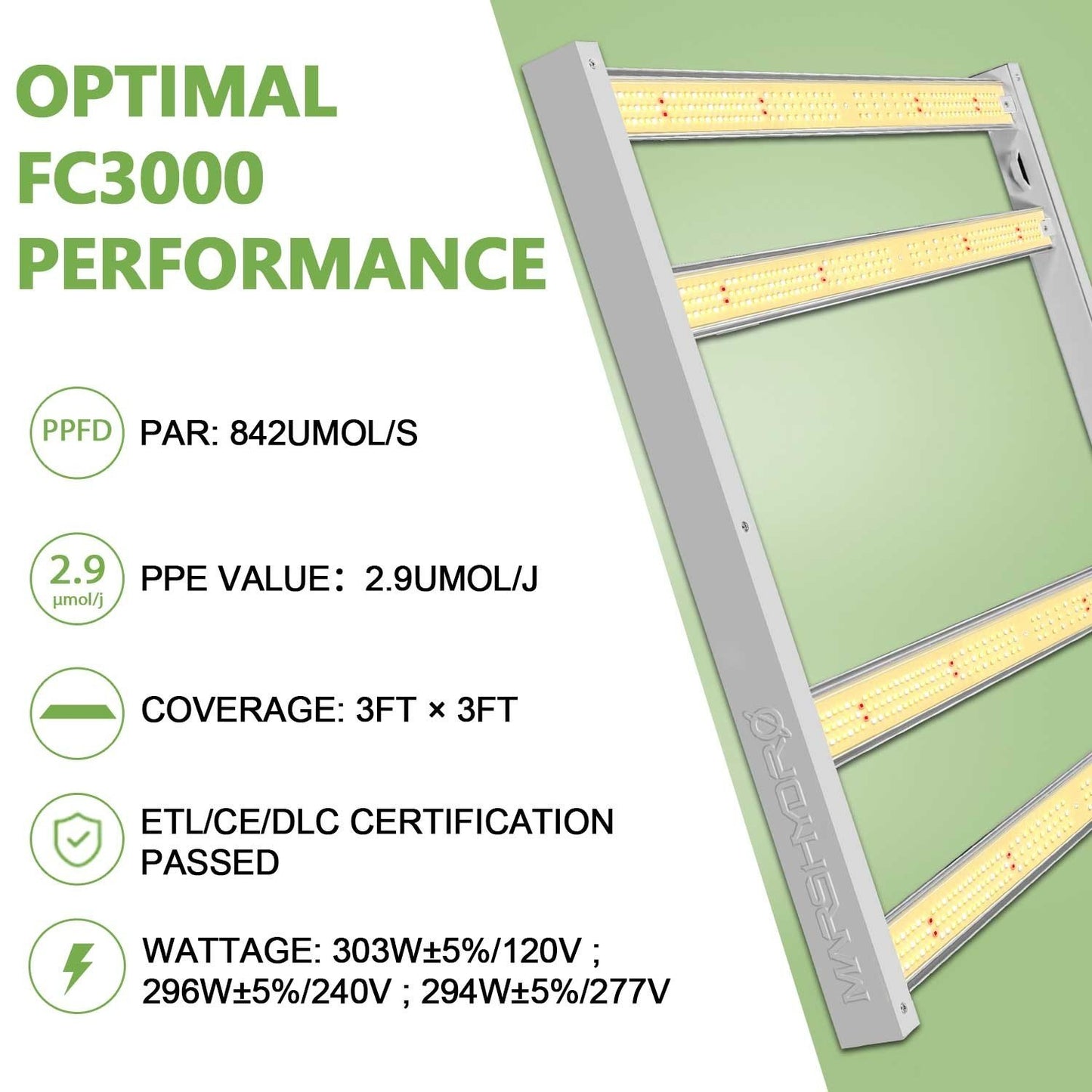 MARS HYDRO FC 3000 SAMSUNG LM301B OSRAM 300W LED GROW LIGHT