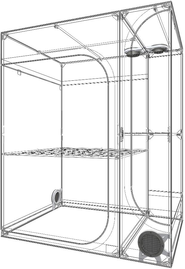 Secret Jardin Lodge 160 v4.0 (5 1/4' x 4' x 6 2/3')-Tents & Tarps-Midwest Grow Co