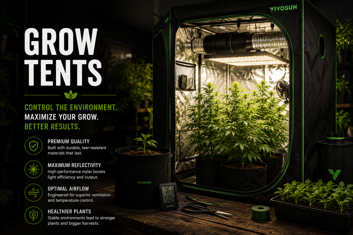 Grow Tents & Tarps - Midwest Grow LLC