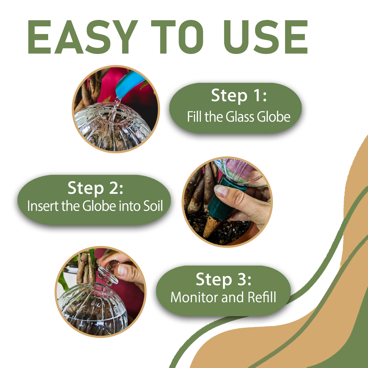 Blumat Glass Plant Self Watering Globes - Midwest Grow LLC