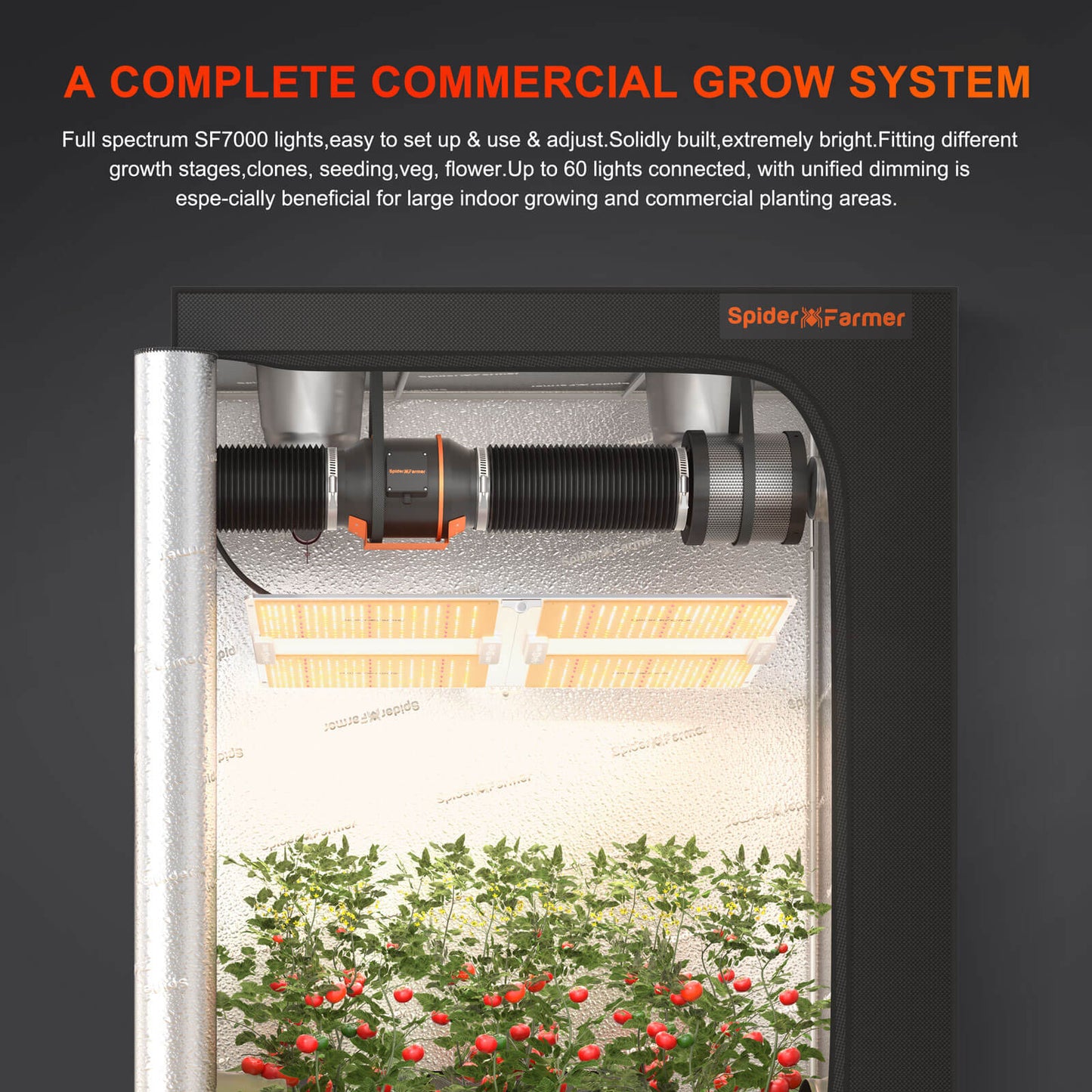 Spider Farmer SF7000 650W Dimmable Full Spectrum LED Grow Light - Midwest Grow LLC