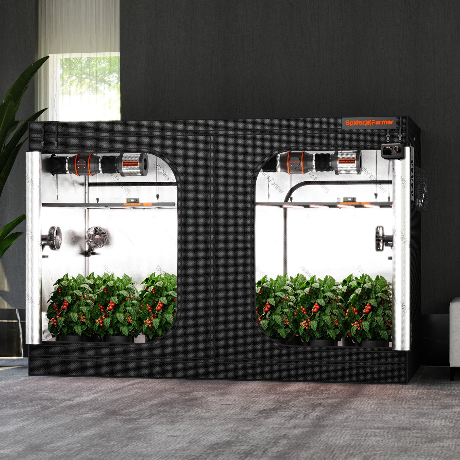 Spider Farmer 4' x 8' x 6' 8" (120 x 240 x 200 cm) Indoor Grow Tent - Midwest Grow LLC
