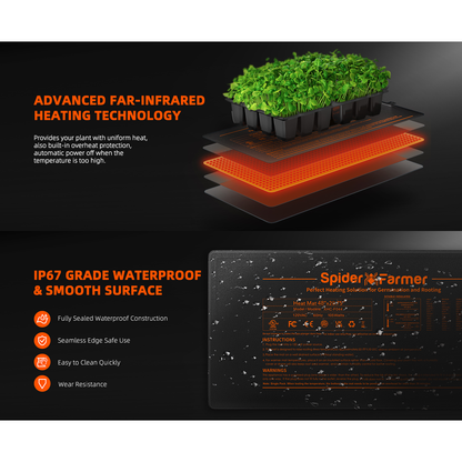 Spider Farmer 48" x 20.75" Seedling Heat Mat and Controller Set - Midwest Grow LLC