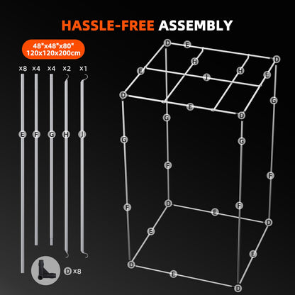 Spider Farmer 4' x 4' x 6' 8" (120 x 120 x 200 cm) Indoor Grow Tent - Midwest Grow LLC