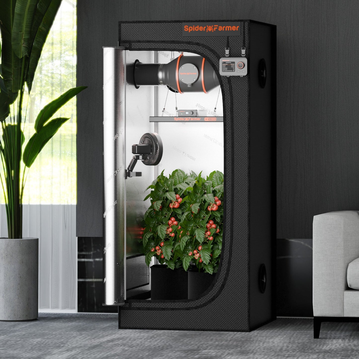 Spider Farmer 2' 4" x 2' 4" x 5' 4" (70 x 70 x 160 cm) Indoor Grow Tent - Midwest Grow LLC