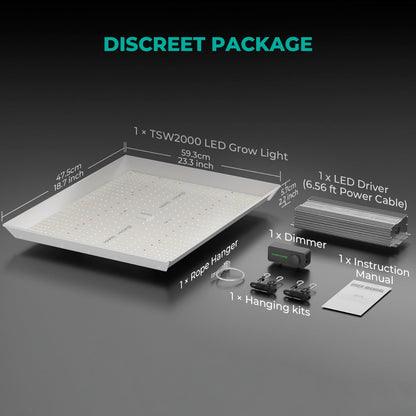 Mars Hydro TSW 2000 300W Dimmable Full Spectrum LED Grow Light - Midwest Grow LLC