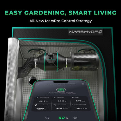 Mars Hydro iFresh 6" Smart Inline Duct Fan and Carbon Filter Combo - Midwest Grow LLC