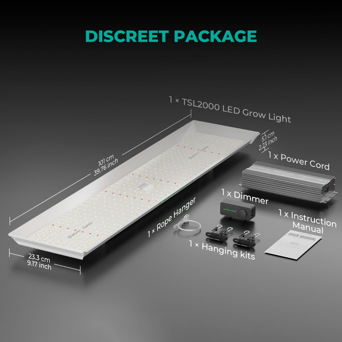 Mars Hydro TSL 2000 300W Dimmable Full Spectrum LED Grow Light - Midwest Grow LLC
