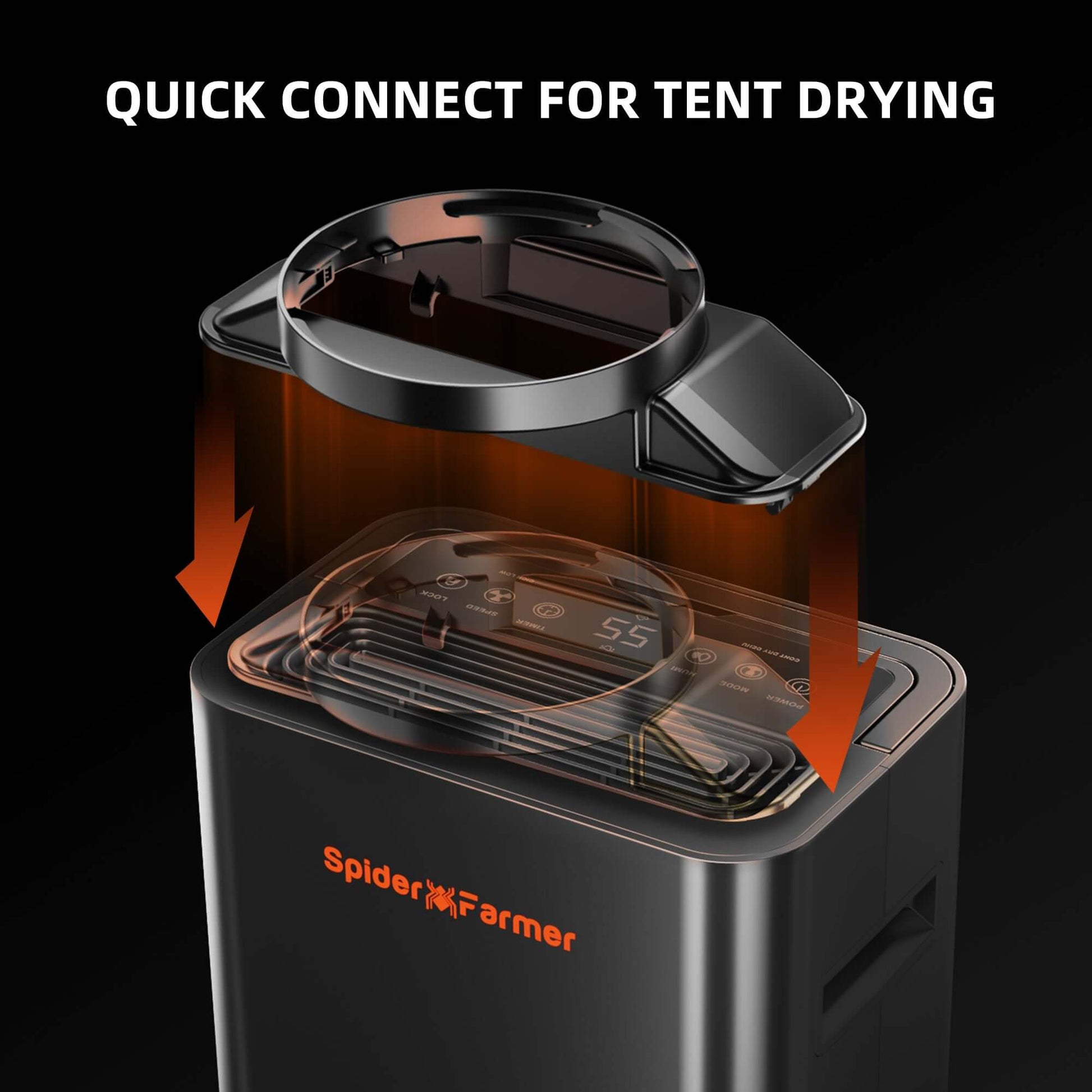 Spider Farmer 32 Pint Dehumidifier with Drain Hose - Midwest Grow LLC