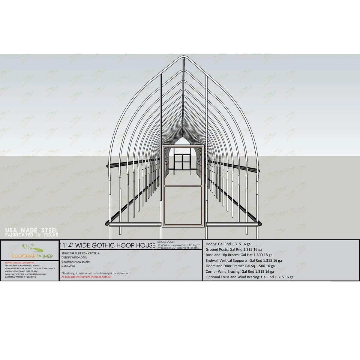 Gothic All-Metal High Tunnel Kit